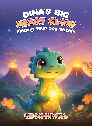 Cover of Dina's Big Heart Glow: Finding Your Joy Within by Liz Moonwell